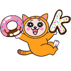 [LINEスタンプ] 動くスタンプ☆ 着ぐるみ猫