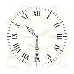 [LINEスタンプ] アナログ文字盤の時計30分刻み