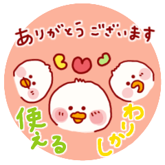 [LINEスタンプ] 白いトリっこさん