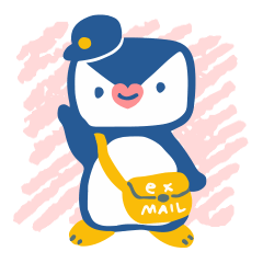 [LINEスタンプ] 毎日使える！シンプルかわいい電報ペンギン