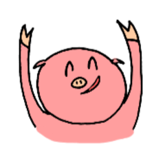 [LINEスタンプ] ほんわかぶたくん