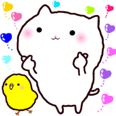 [LINEスタンプ] しろねこちゃん♪2 毎日使えるスタンプ