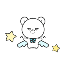 [LINEスタンプ] てんし な くまさん