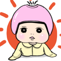 [LINEスタンプ] ヘルメットベイビーHONA