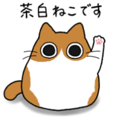 [LINEスタンプ] もちゃねこ茶白