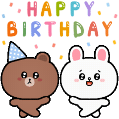 [LINEスタンプ] HAPPY DAYS♡BROWN ＆ FRIENDSの画像（メイン）