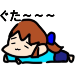 [LINEスタンプ] ねむた〜い女の子スタンプ