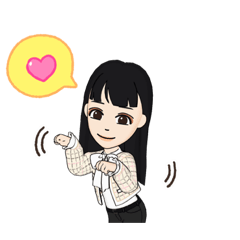 [LINEスタンプ] 女の子たち〜シンプル〜