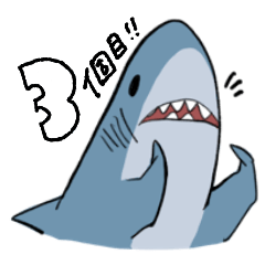 [LINEスタンプ] ゆるい理系なサメさん 3個目