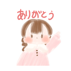 [LINEスタンプ] 女の子と小鳥さん