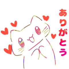 [LINEスタンプ] むにむにほっぺの白猫ちゃん