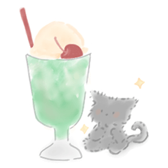 [LINEスタンプ] お菓子が大好きな黒猫のスタンプ