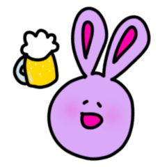 [LINEスタンプ] おさけうさぎちゃん