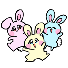 [LINEスタンプ] パステルうさちゃんず