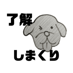 [LINEスタンプ] べろしまい忘れ犬 だいきち