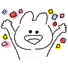 [LINEスタンプ] シンプルにうさぎ①スタンプ