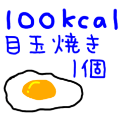 [LINEスタンプ] 100kcal 食べ物目安