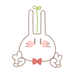 [LINEスタンプ] はっぱのはえたうさぎ