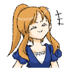 [LINEスタンプ] ちゃちゃこは茶色の髪をしています