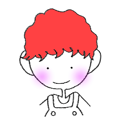 [LINEスタンプ] 赤色の髪の男の子