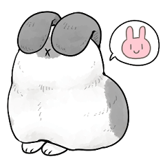 [LINEスタンプ] 謎のウサギ おモチ