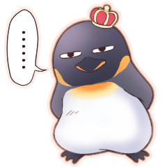 [LINEスタンプ] あやしいオウサマペンギン