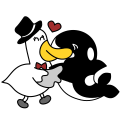 [LINEスタンプ] 会社勤めのモームリくんと社畜のシャチくん