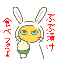 [LINEスタンプ] うさぎねこ 嫌味とあおり