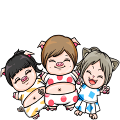 [LINEスタンプ] ボンレスガール