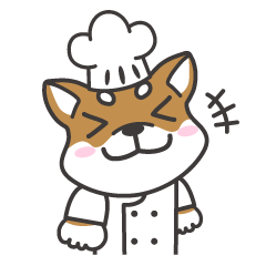 [LINEスタンプ] Shibaken Chef-First set of LINE stickers