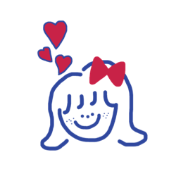 [LINEスタンプ] リボンを付けたそばかすガール❤︎簡単英語