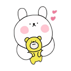 [LINEスタンプ] うさぎおにぎり