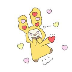 [LINEスタンプ] ドキドキうさぎ！