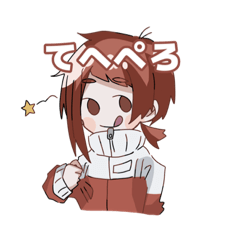[LINEスタンプ] 紅色髪の女の子＋‪α