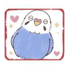 [LINEスタンプ] 家族や友達に！インコのハンコ風スタンプ