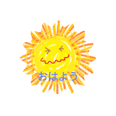 [LINEスタンプ] かわいいクレヨン画日常会話