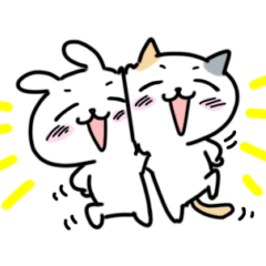 [LINEスタンプ] ウサギとネコの敬語あいさつ