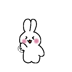 [LINEスタンプ] ちびふわうさぎ