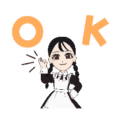 [LINEスタンプ] ロリ系おさげ女子のアバタースタンプ