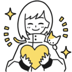 [LINEスタンプ] 【ものてら】ルナ＆ステラ (白黒ver)