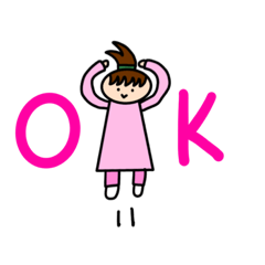 [LINEスタンプ] えみちゃん（mikikatu）