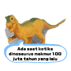 [LINEスタンプ] 平和な世界恐竜漫画インドネシア語コミック