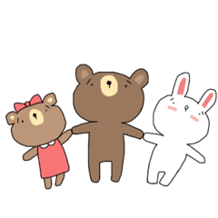 [LINEスタンプ] ポツ目「 BROWN ＆ FRIENDS」