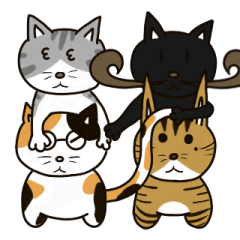 [LINEスタンプ] 隠すこと。 プッシーキャット