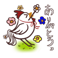 [LINEスタンプ] にわとり帽子【基本】