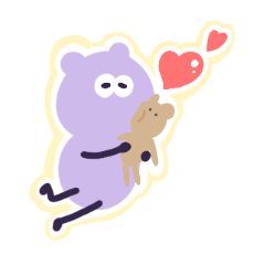 [LINEスタンプ] 紫色したクマっぽいモンスター