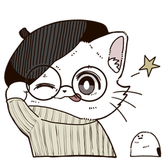 [LINEスタンプ] 猫のベレー君 vol.2