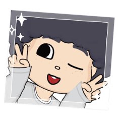 [LINEスタンプ] アフロ( ´灬` ก)スタンプ