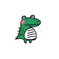 [LINEスタンプ] ちっっちゃいワニ