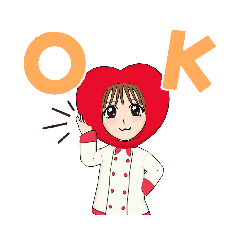 [LINEスタンプ] 赤いハートちゃん